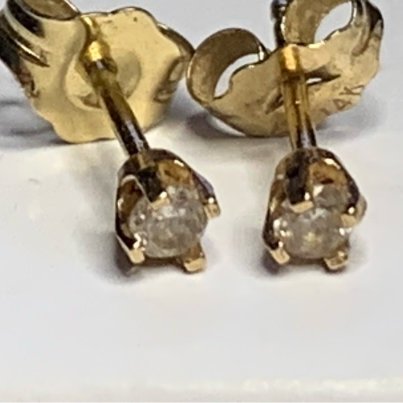 14kt Gold Opal, Diamond and Pink CZ Stud Earrings Set. Beautiful 😍 - Picture 4 of 10